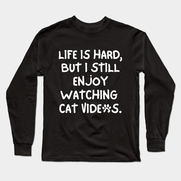 Cat videos are the best Long Sleeve T-Shirt by mksjr